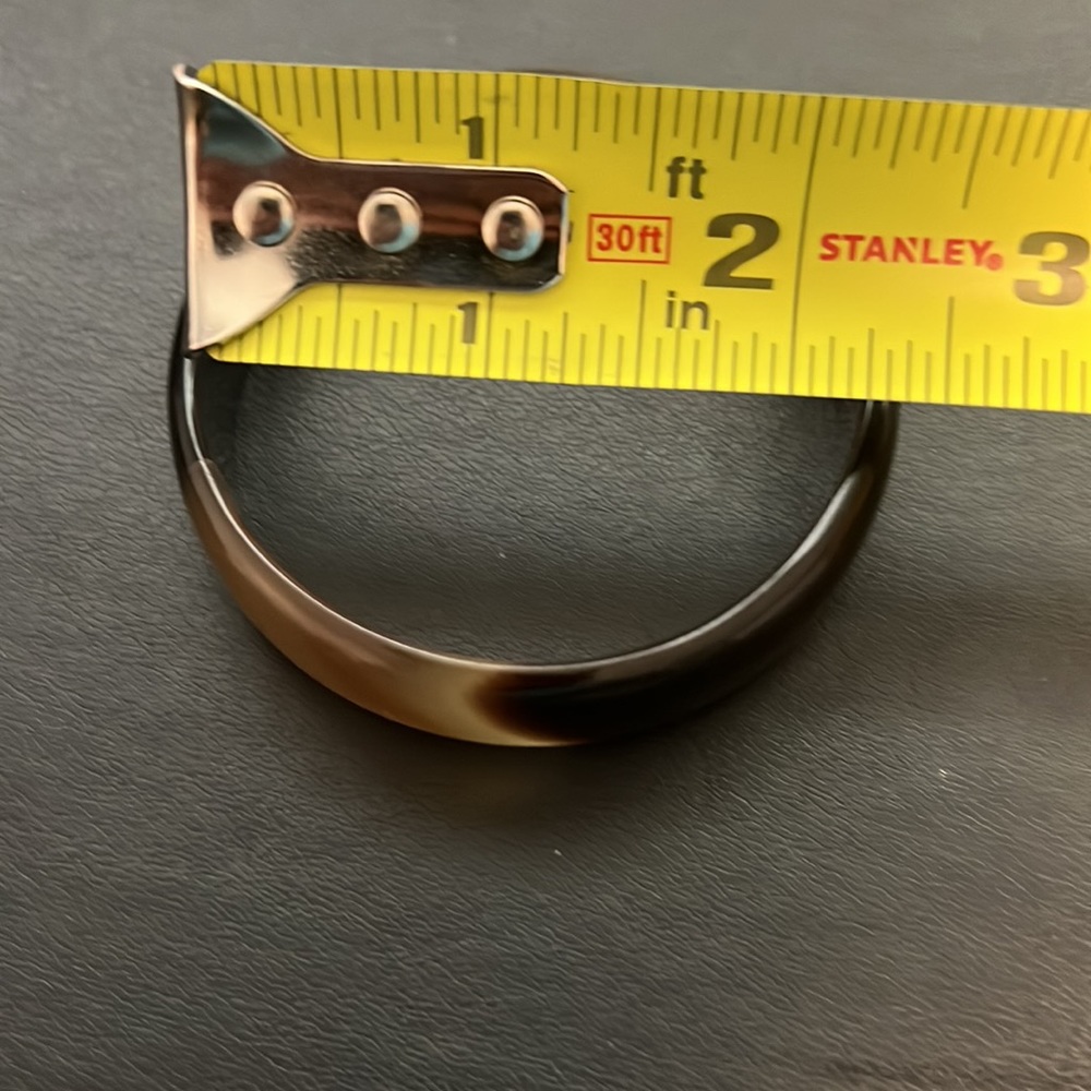 Vintage Plastic Bangle Bracelet, Brown, Tan, Tortoise, Small, Retro, Boho - Picture 6 of 6